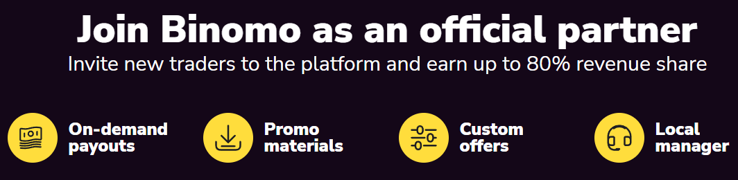 binomo referral program, binomo affiliate program